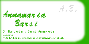 annamaria barsi business card
